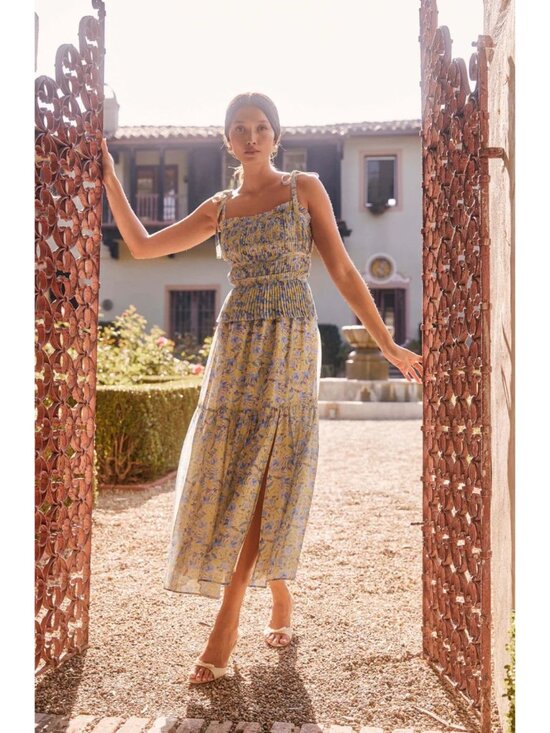 Astr Dresses & Skirts - ASTR The Label Multicolor Ethelind Floral Pleated Maxi Dress Size 3X 36782
